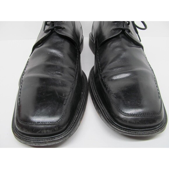 Mezlan Mens Black Apron Toe Derby Shoes Size US 10 Quality Made In Spain - Picture 15 of 16